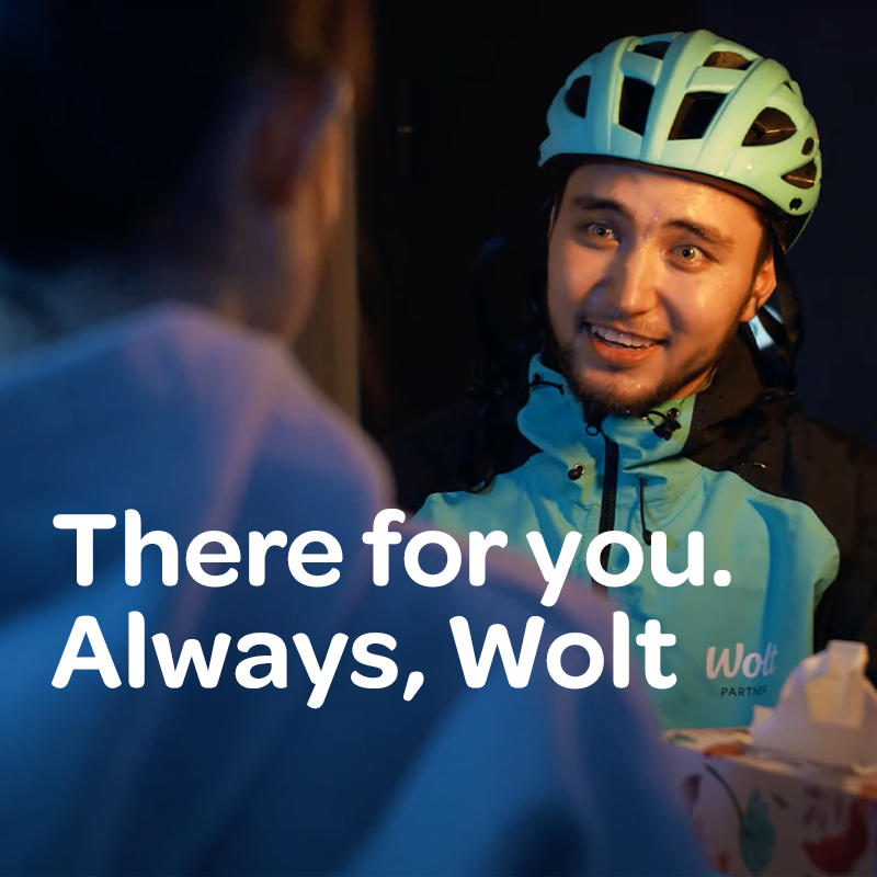 There for you. Always, Wolt