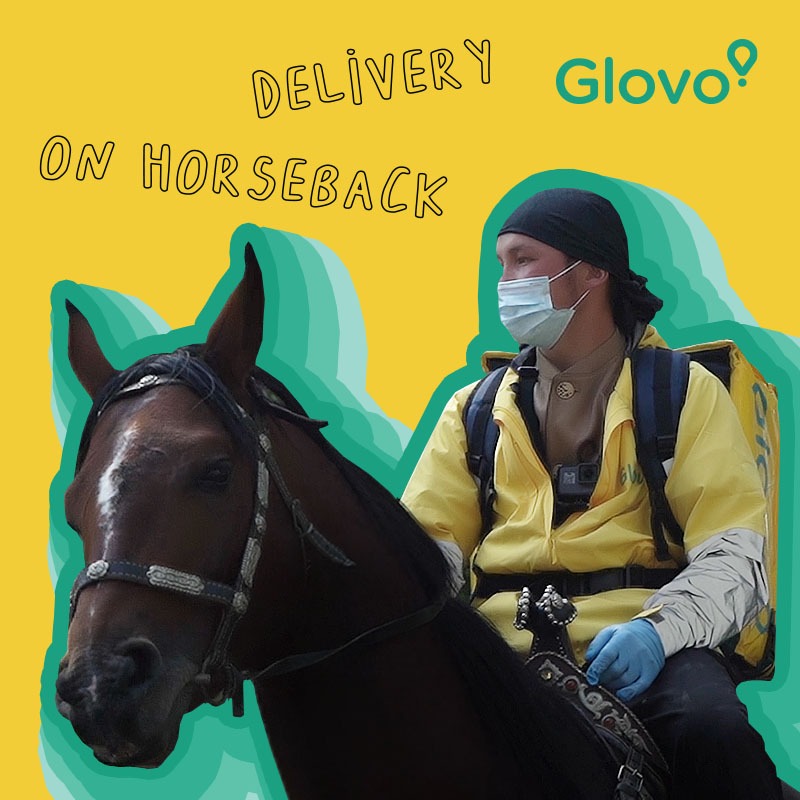 Delivery on horseback