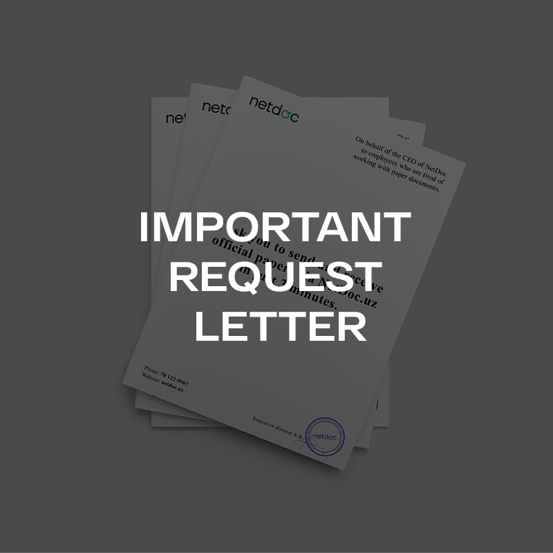 Important request letter